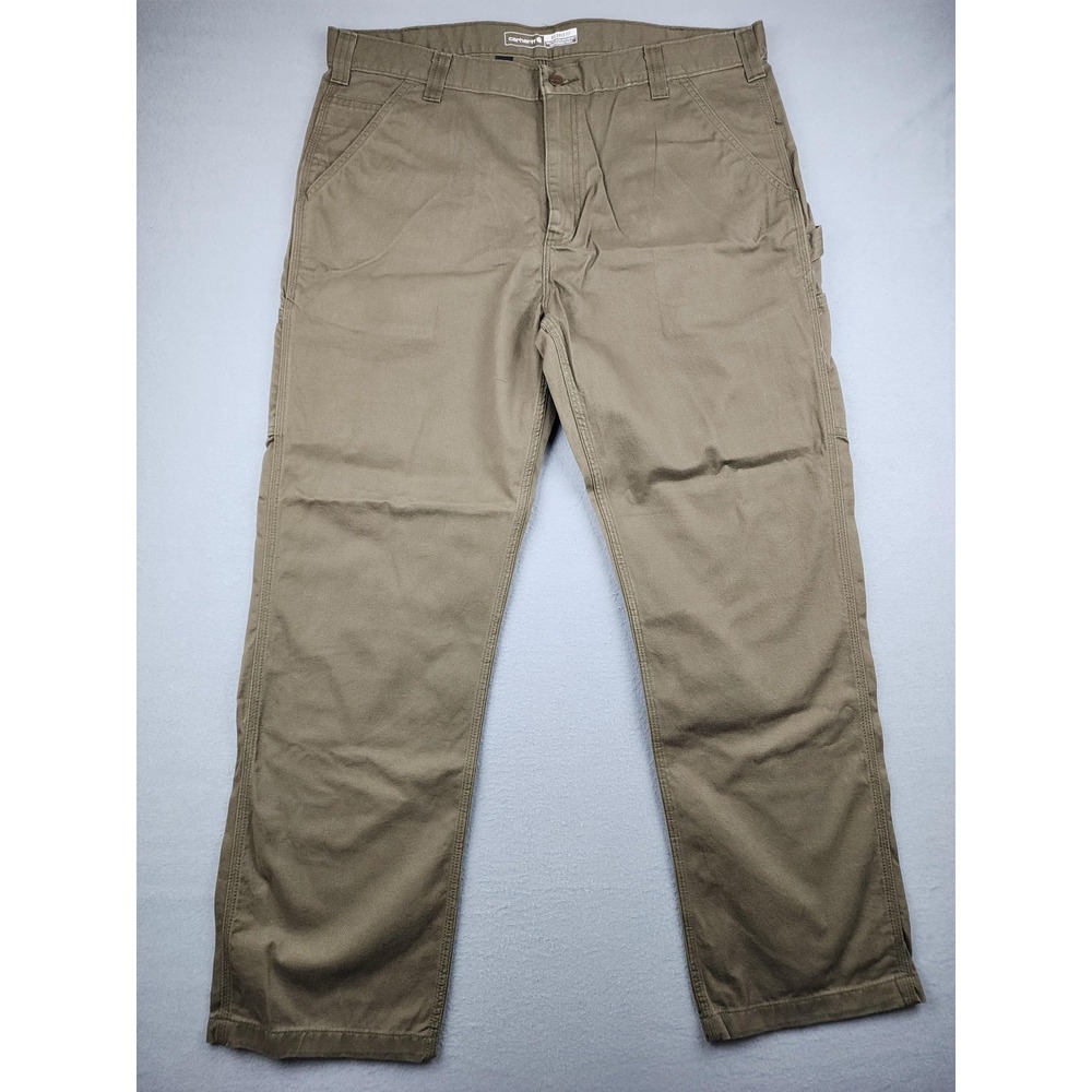 Carhartt Pants Mens 40x32 Green Relaxed Fit Twill Utility Workwear Carpenter - Picture 1 of 12